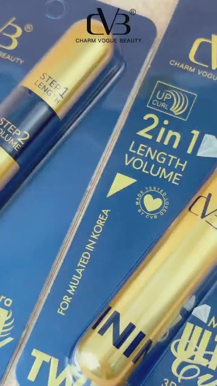 CVB  Twinning 2 In 1 Ultra Mascara  Length Volume 3D Thick Pretty c253