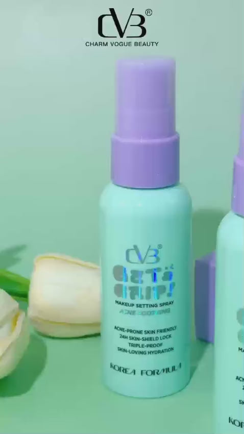 CVB 278 GETA GRIP MAKEUP SETTING SPRAY ACNE SOOTHING – Long-Lasting, 24H SKIN-SHIELD LOCK TRIPLE-PROOF & Fresh Look | SKIN -LOVING HYDRATION for All Skin Types