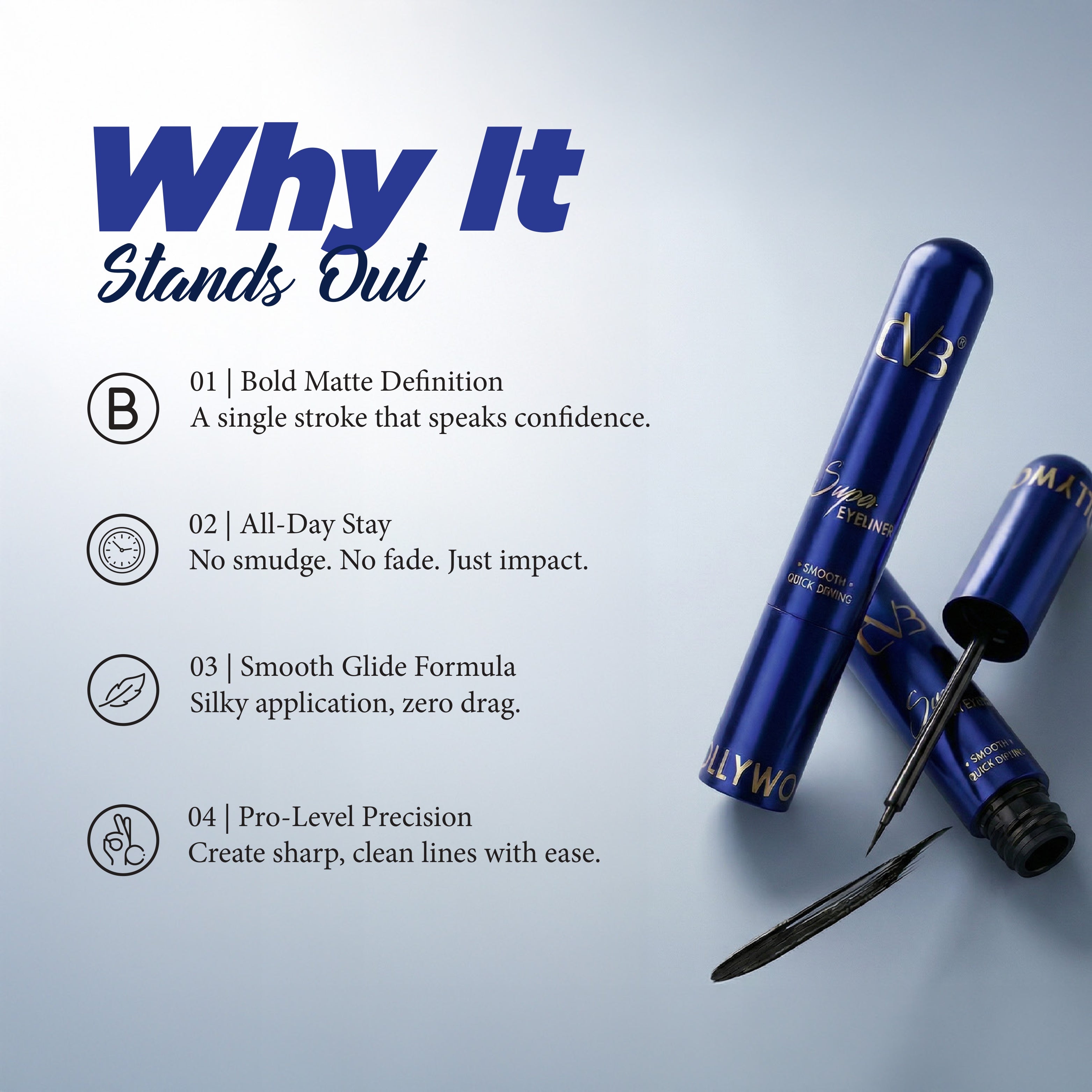 CVB SUPER EYELINER SMOOTH QUICK DRYING SERIES HOLLYWOOD C249